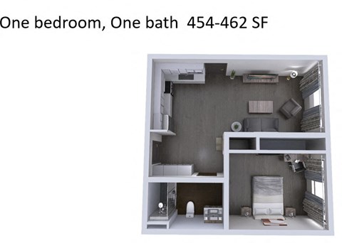 1-bed, 1-bath upper valley